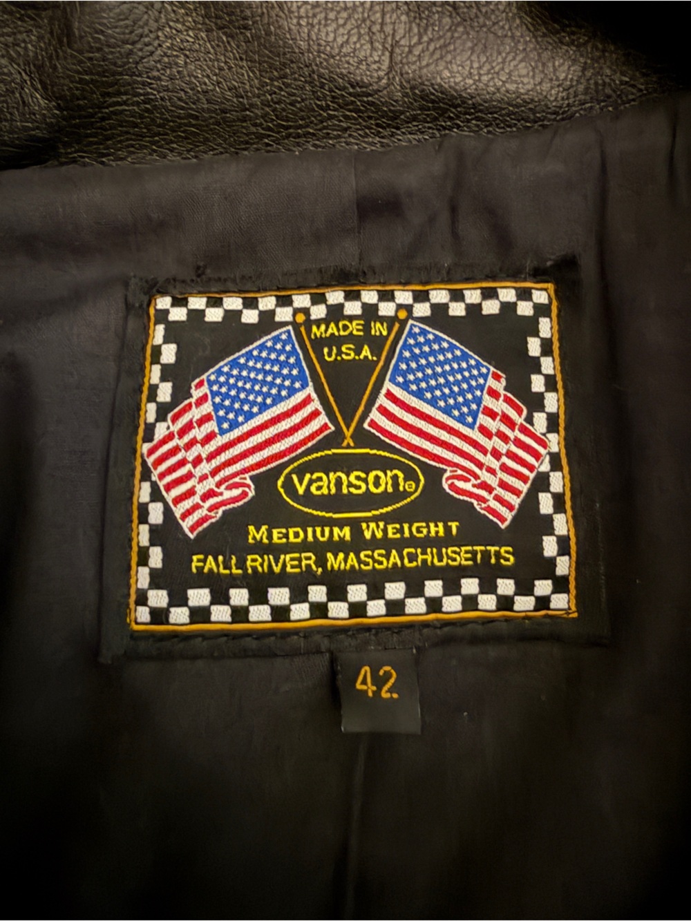 Vanson Black Leather Zip-Front Men's Dakota Jacket - Picture 6 of 6